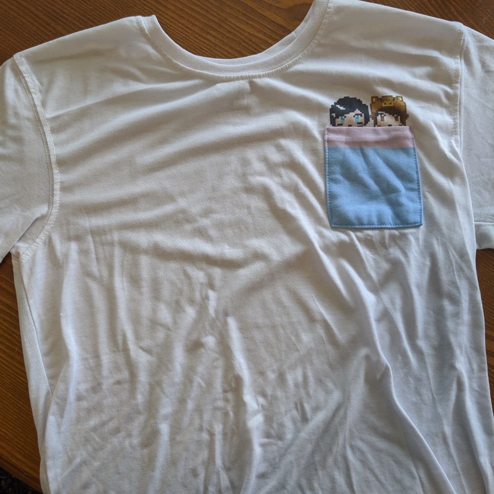 Dan & Phil pixel pocket tee - Picture 1 of 3